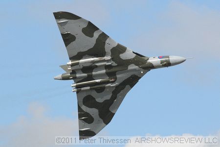 At RAF Fairford one could see the Vulcan bomber performing, one of the most iconic warbirds of the Cold War era.