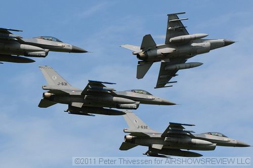 A flock of RNLAF F-16 Falcons