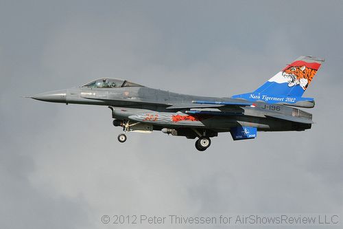 Dutch f-16 at the 2012 NATO Tiger Meet, in Norway.